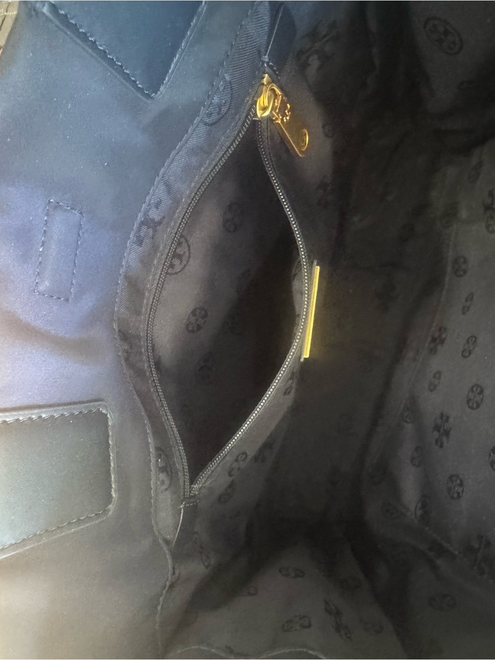 Tory Burch Small Ella Tote - Navy Blue - Picture 4 of 8